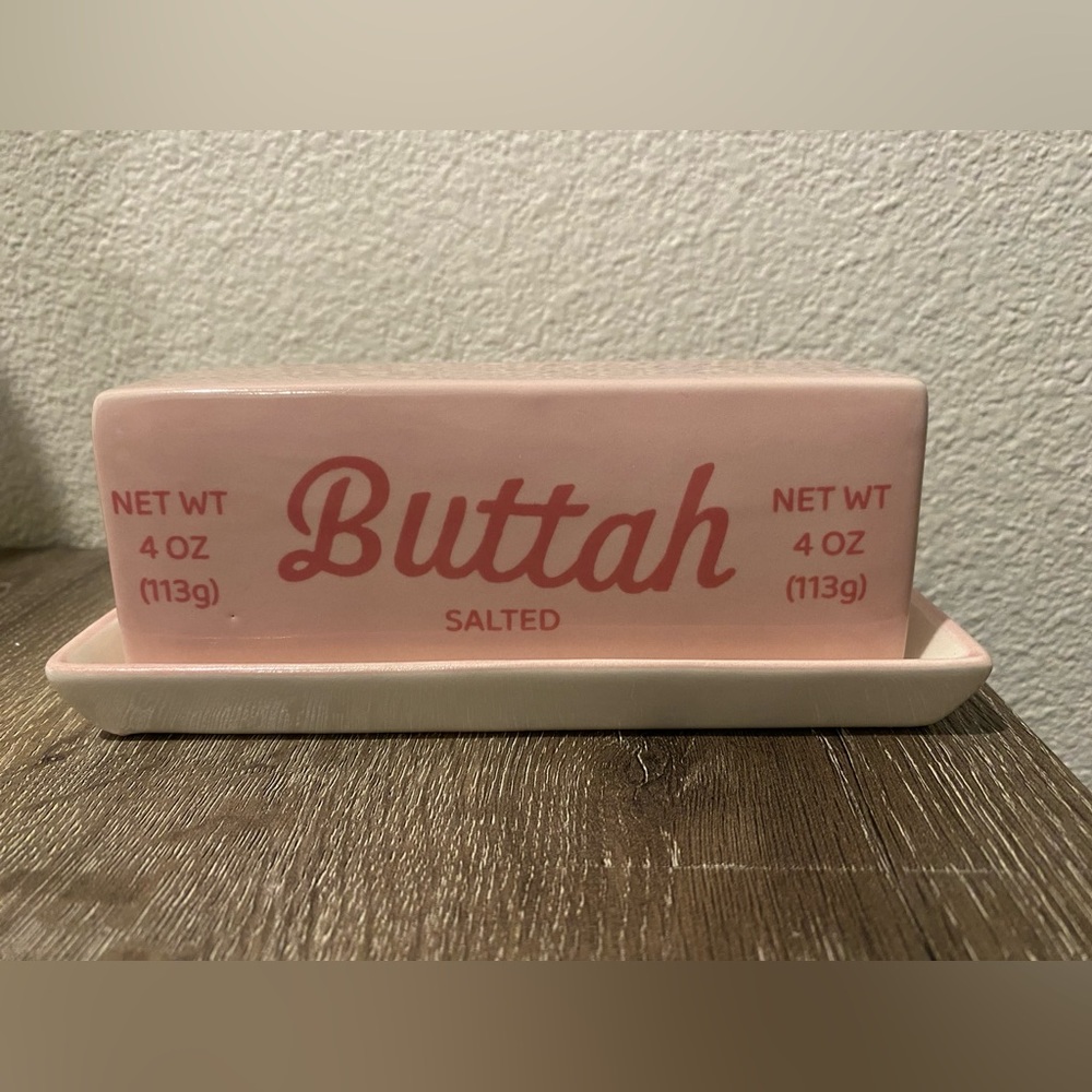 Pink Butter Dish